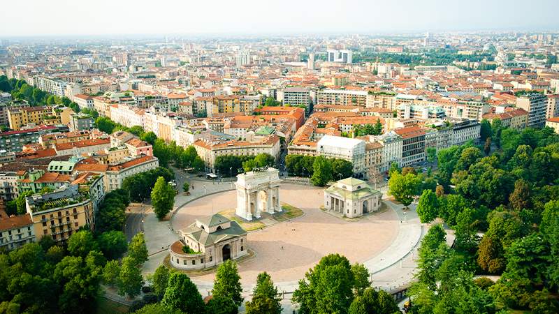 Milan bird view